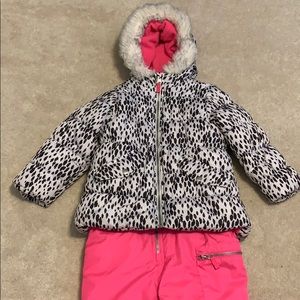 Winter jacket with snow pants.